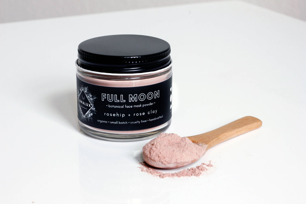 FULL MOON Rose Botanical Face Mask